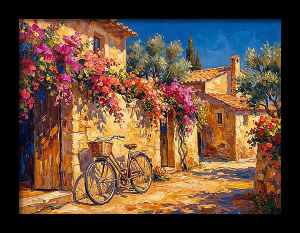 Charming Mediterranean Bicycle Scene