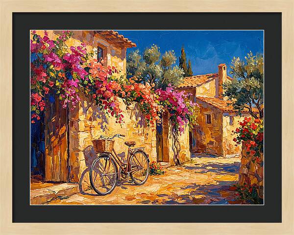 Charming Mediterranean Bicycle Scene