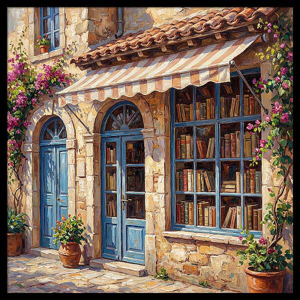 Charming Mediterranean Bookshop