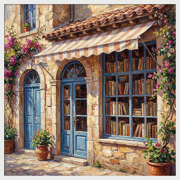 Charming Mediterranean Bookshop