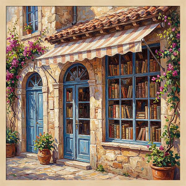 Charming Mediterranean Bookshop