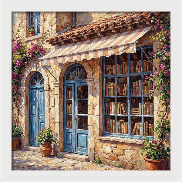 Charming Mediterranean Bookshop