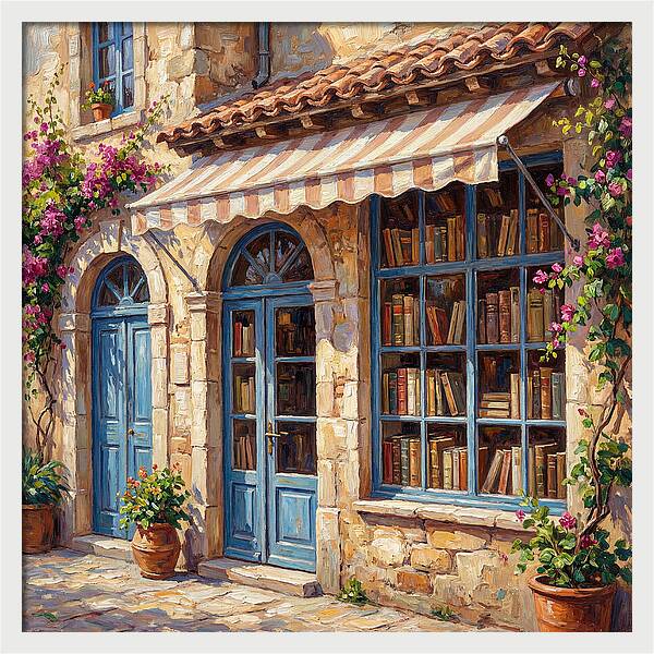 Charming Mediterranean Bookshop