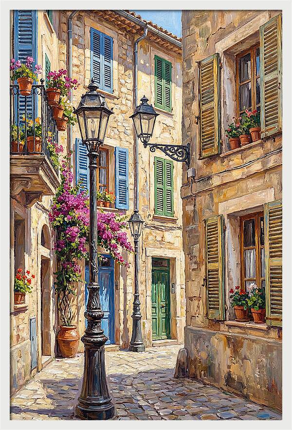 Charming Mediterranean Street Corner
