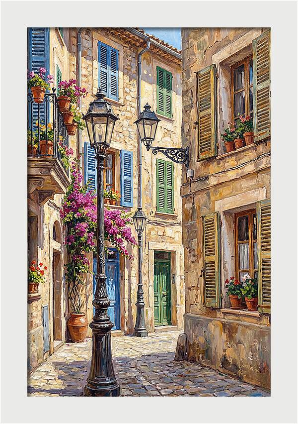 Charming Mediterranean Street Corner