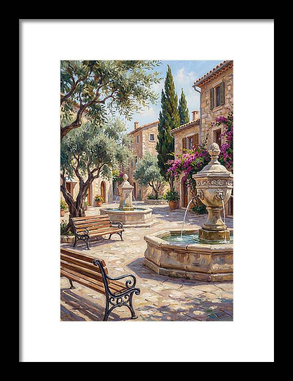 Charming Mediterranean Town Square