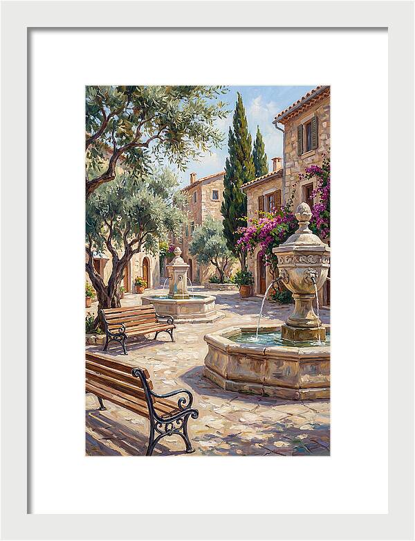 Charming Mediterranean Town Square