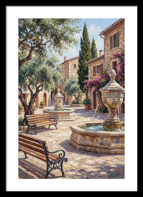 Charming Mediterranean Town Square