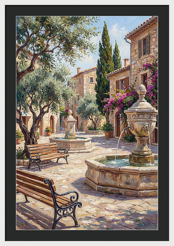 Charming Mediterranean Town Square
