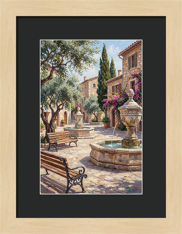 Charming Mediterranean Town Square