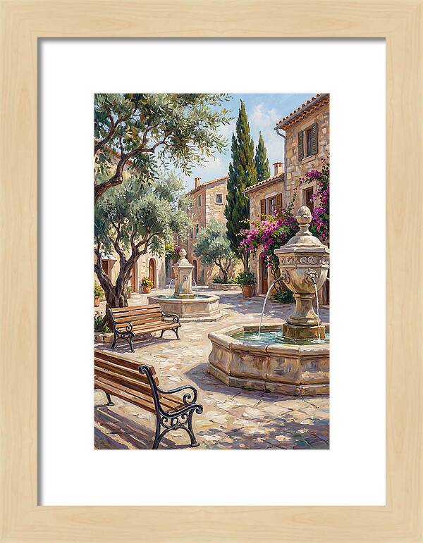 Charming Mediterranean Town Square