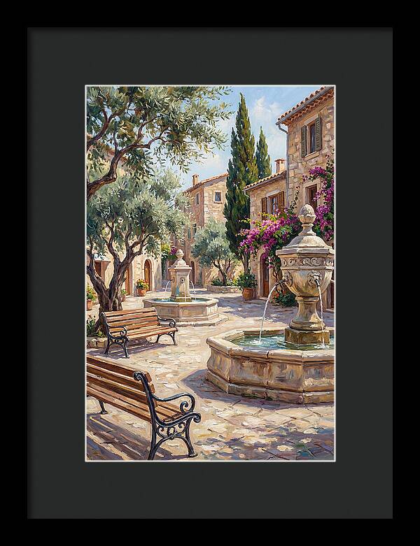 Charming Mediterranean Town Square