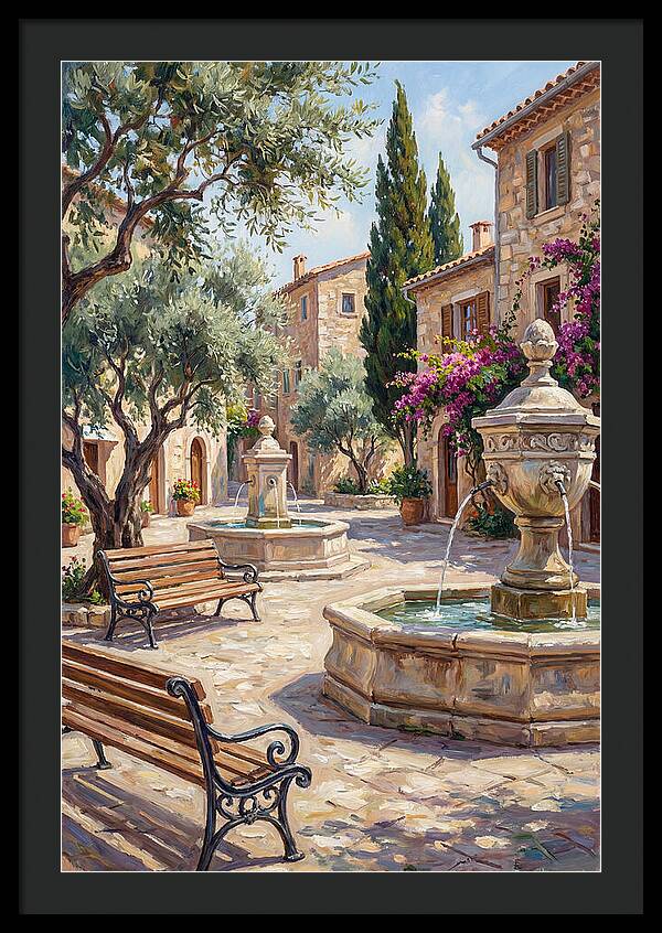 Charming Mediterranean Town Square