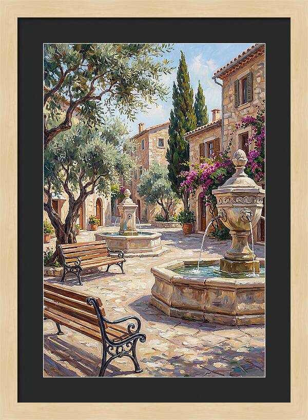 Charming Mediterranean Town Square
