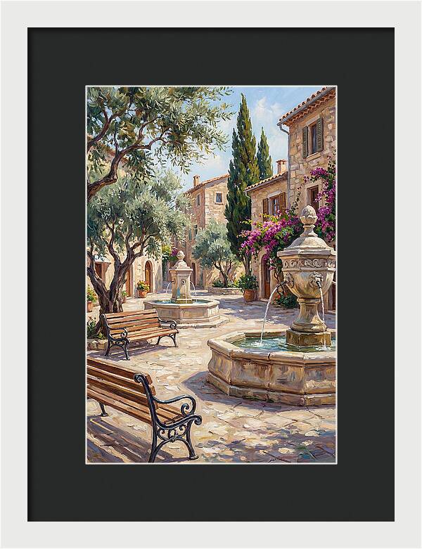 Charming Mediterranean Town Square