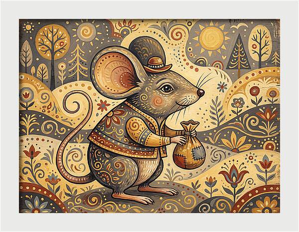 Charming Mouse With Bag
