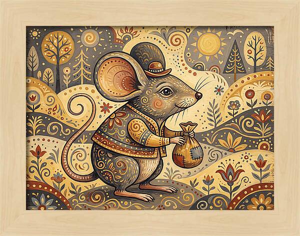 Charming Mouse With Bag