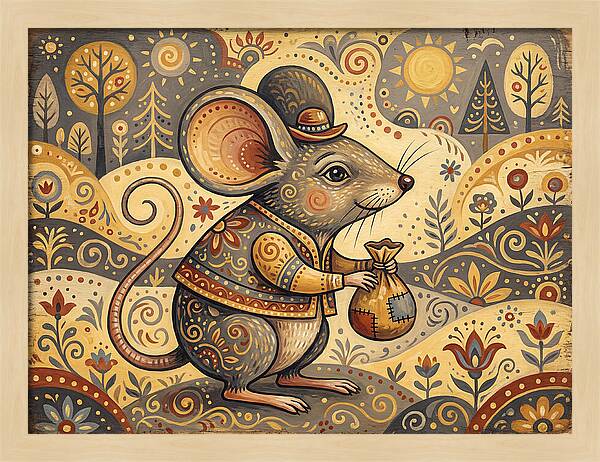 Charming Mouse With Bag