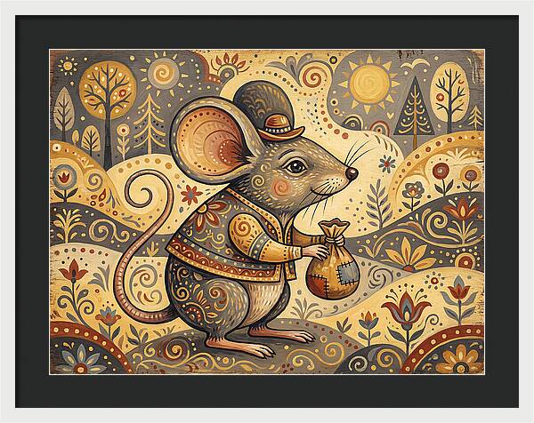 Charming Mouse With Bag