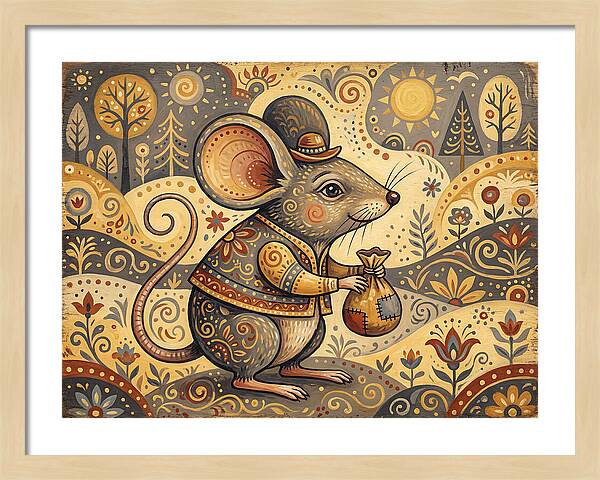 Charming Mouse With Bag