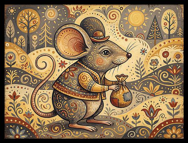 Charming Mouse With Bag