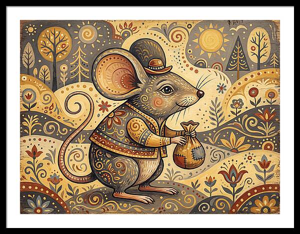 Charming Mouse With Bag