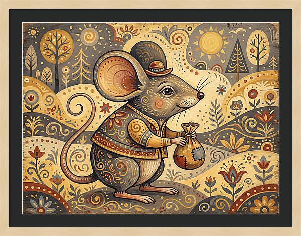Charming Mouse With Bag