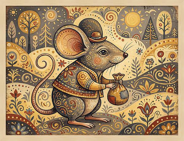 Charming Mouse With Bag