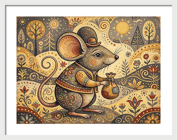 Charming Mouse With Bag