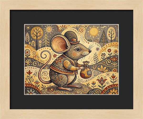 Charming Mouse With Bag