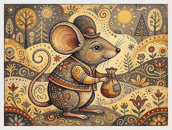 Charming Mouse With Bag