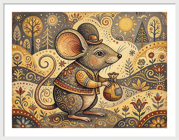 Charming Mouse With Bag