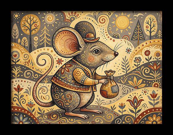 Charming Mouse With Bag