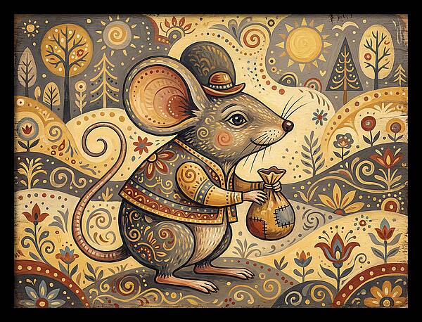 Charming Mouse With Bag