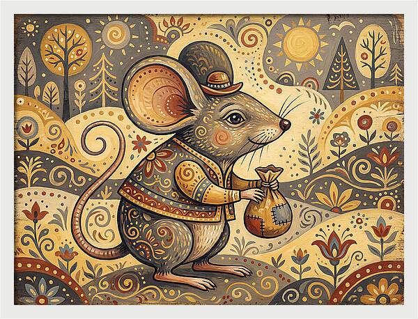 Charming Mouse With Bag