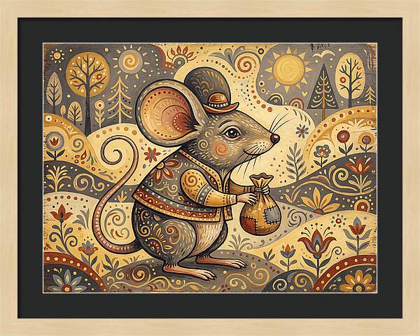 Charming Mouse With Bag
