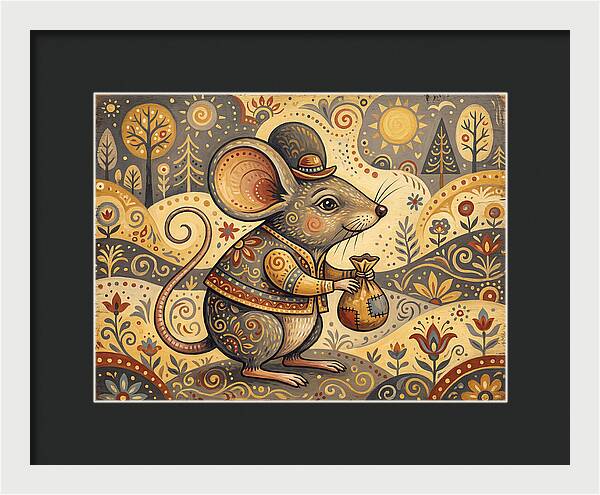 Charming Mouse With Bag
