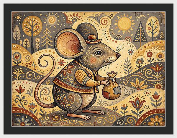 Charming Mouse With Bag