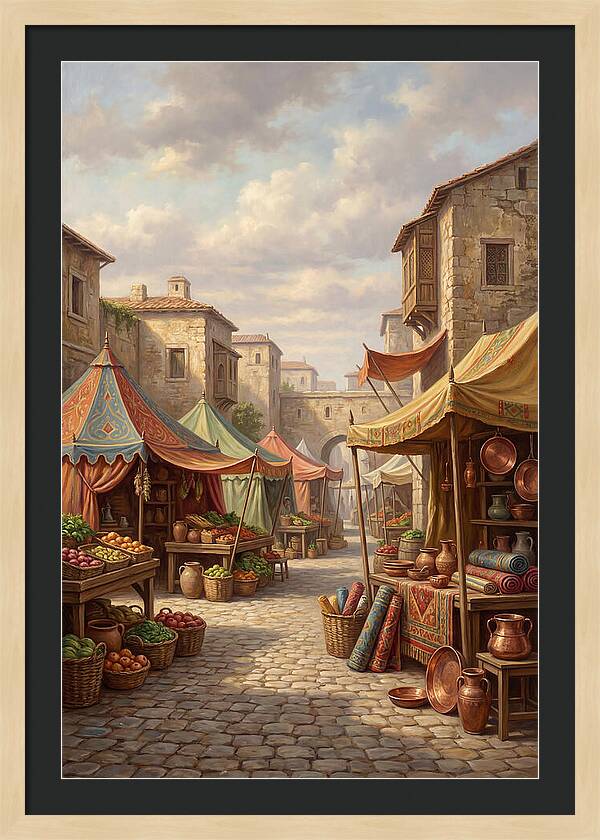 Charming Outdoor Market Scene