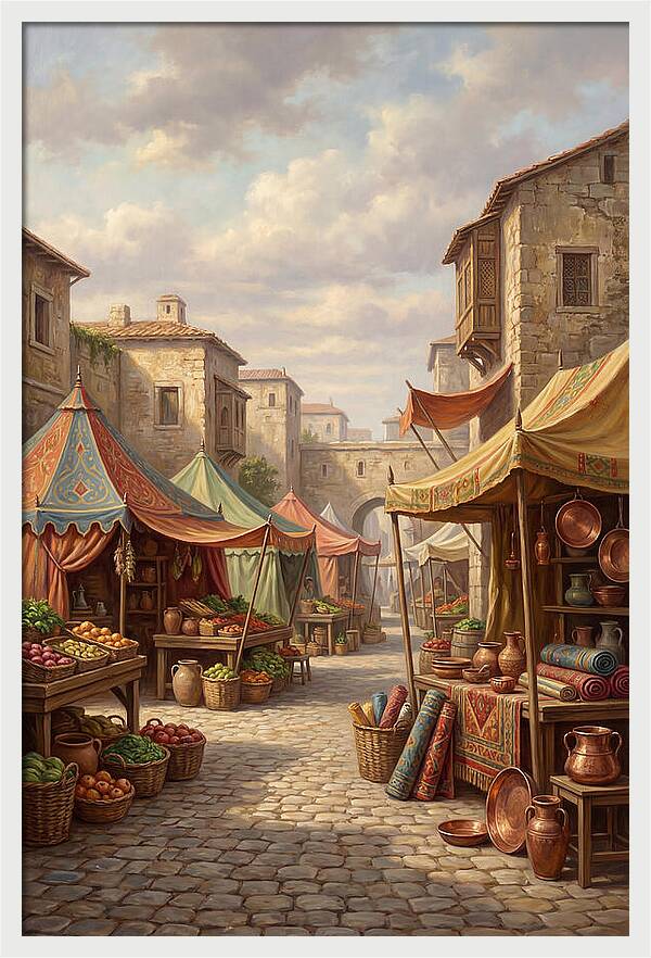 Charming Outdoor Market Scene