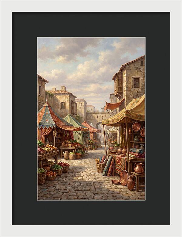 Charming Outdoor Market Scene