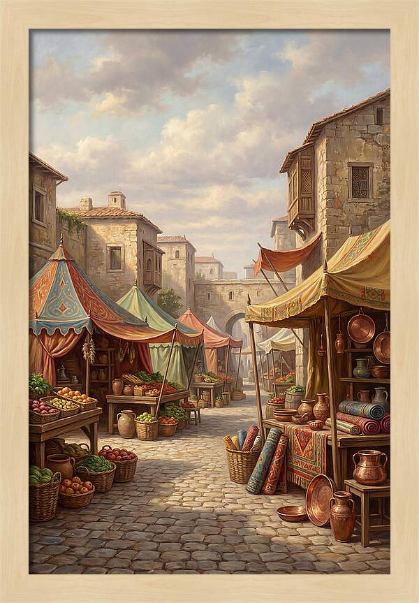 Charming Outdoor Market Scene