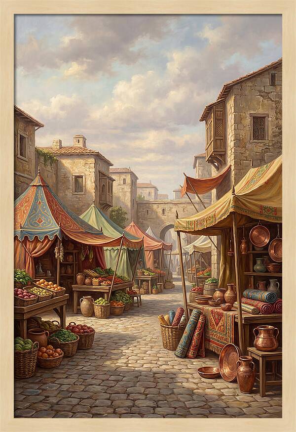 Charming Outdoor Market Scene