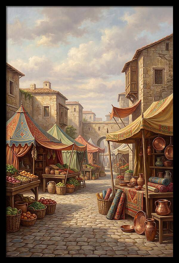 Charming Outdoor Market Scene