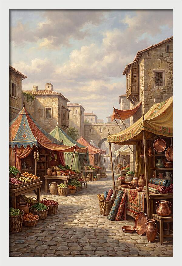 Charming Outdoor Market Scene