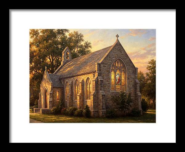 Charming Stone Chapel At Dusk