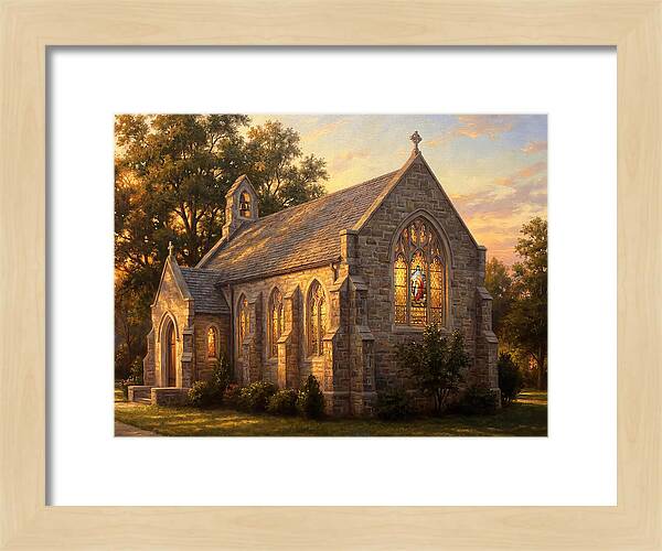 Charming Stone Chapel At Dusk