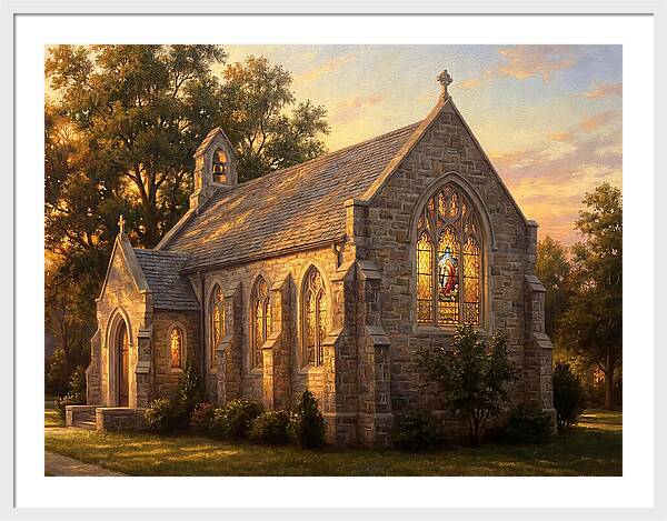 Charming Stone Chapel At Dusk