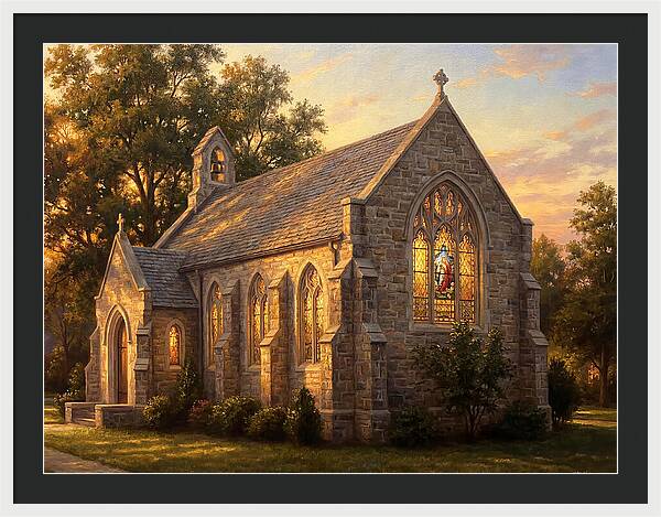 Charming Stone Chapel At Dusk