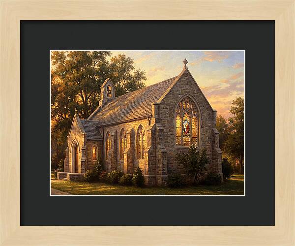 Charming Stone Chapel At Dusk